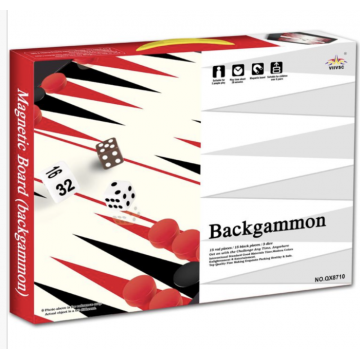 Joc de societate magnetic Table si Dame, set 33 piese, multicolor, copii si adulti