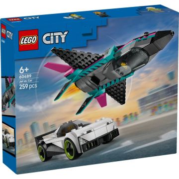 LEGO® City - Avion cu reactie vs masina (60489)