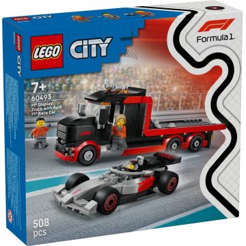 LEGO® City - Camion de prezentare F1 cu masina de curse Audi F1 (60493)