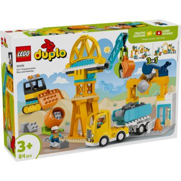 LEGO® DUPLO - Santier si vehicule de constructii 3 in 1 (10476)