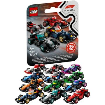 LEGO® Jucarie LEGO® Minifigures, Masini de curse F1® de colectie 71049, 29 piese, 6 ani+