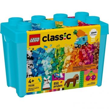 LEGO® LEGO Classic 11038 Vibrant Creative Brick Box, 850 piese, varsta 4+, Multicolor