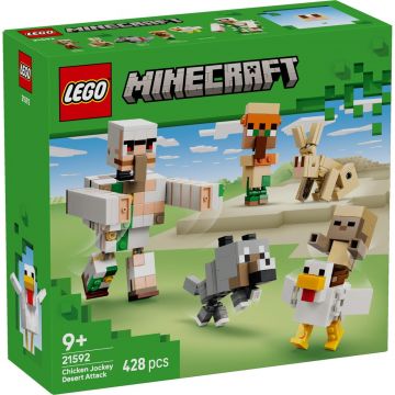 LEGO® Minecraft - Atac in desert cu un jocheu de gaini (21592)