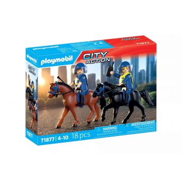 Playmobil PM71877 Jucarie de rol Playmobil Echipaj de politie calare