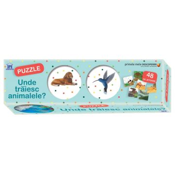 Primele mele descoperiri: Unde traiesc animalele? - Puzzle