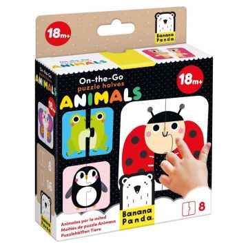 Primul meu puzzle, Banana Panda, On-The-Go, Animale, 16 piese