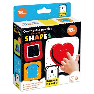 Primul meu puzzle, Banana Panda, On-The-Go, Descopera forme, 16 piese