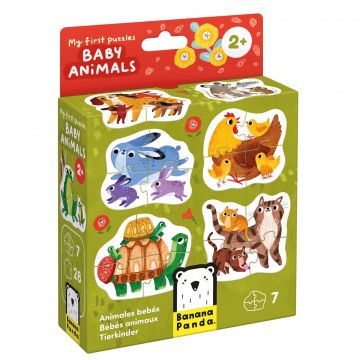 Primul meu puzzle, Banana Panda, Pui de animale, 28 piese