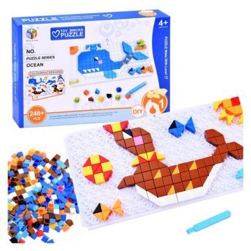 Puzzle educativ cu blocuri de mozaic si imagini, Ocean
