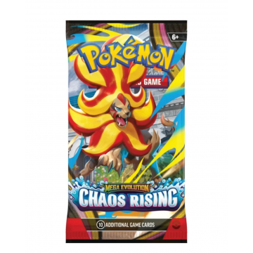 Set 10 carti de joc, Pokemon TCG, Mega Evolution, Chaos Rising