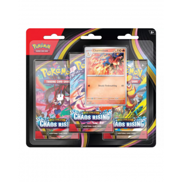 Set 3 pachete carti de joc, Pokemon TCG, Mega Evolution, Chaos Rising