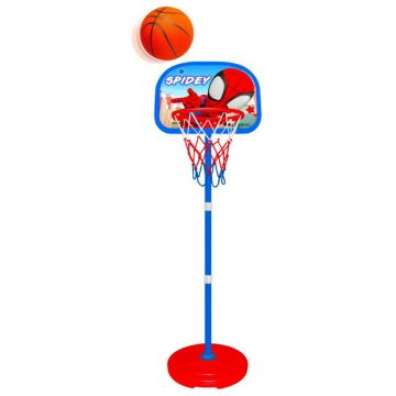 Set baschet, Stamp, Spidey, Include minge si pompa, Cos reglabil, Inaltime reglabila: 122-155 cm, Baza stabila, 3 ani+, Multicolor