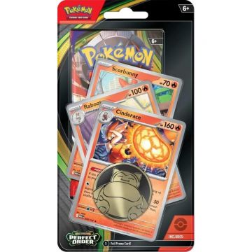 Set carti de joc, Pokemon TCG, Perfect Order, Premium Checklane Blister, Cinderace Line