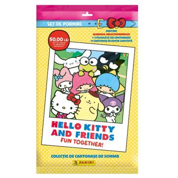 Set cartonase si album, Panini, Starter Pack, Hello Kitty & Friends