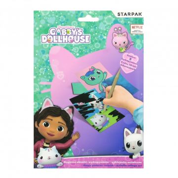 Set creativ cu folii razuibile si decorative, Starpak, Gabby's Dollhouse