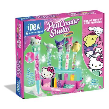 Set de creat 5 pixuri, Clementoni Idea, Hello Kitty, 25 accesorii