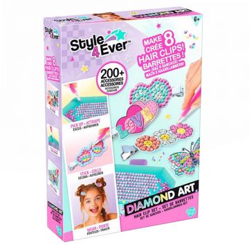 Set de creat 8 agrafe de par, Style 4 Ever, Diamond Art
