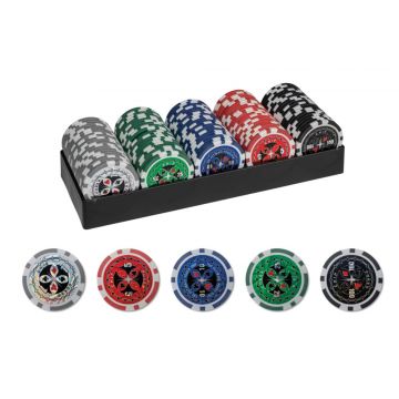 Set poker cu 100 chips-uri ABS 11,5g model ULTIMATE