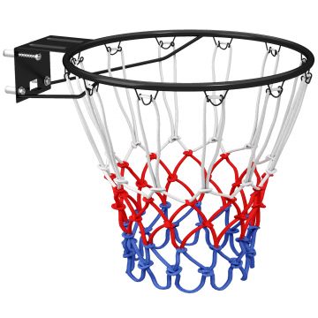 SPORTNOW Coș de baschet, inel suspendat pentru interior și exterior, pentru perete cu plasă rezistentă la intemperii | Aosom Romania