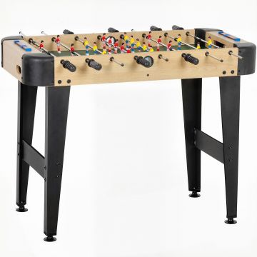 SPORTNOW Masă de fotbal de 92 cm cu 22 jucători 2 mingi marcatoare manuale mânere antiderapante lemn natural | Aosom Romania