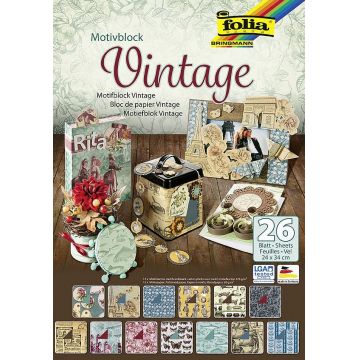 Bloc cu hartii si cartoane design Folia - Vintage