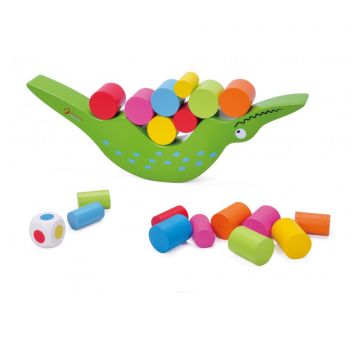 Crocodil de echilibru din lemn Classic World