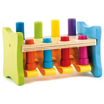 Jucarie educativa Woody - Cu ciocanel si cuie din lemn