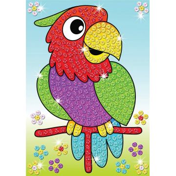 KSG Crafts Sequin Art Creative Kit - Sequin Art, Papagali