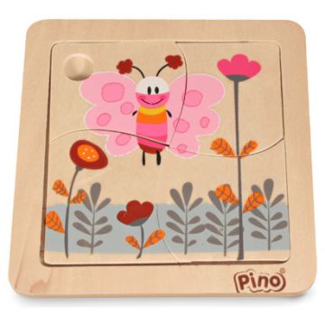 Mini puzzle Pino de 4 piese - Fluture