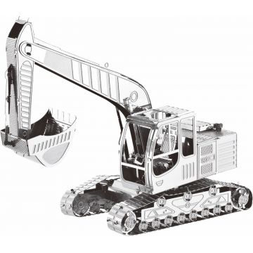 Puzzle 3D de metal Tronico - Excavator pe senile