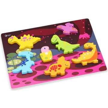 Puzzle 3D din lemn Classic World - Dinozauri