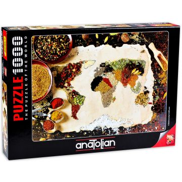 Puzzle Anatolian din 1000 de piese - Harta cu platele din lume