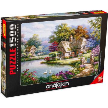 Puzzle Anatolian din 1500 de piese - Casa cu lebede, Sung Kim