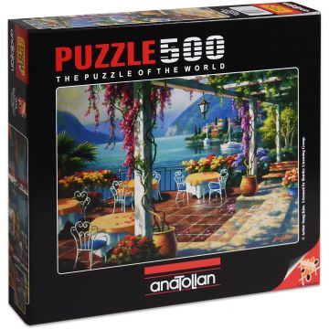 Puzzle Anatolian din 500 de piese - Balcon cu wisteria, Sung Kim