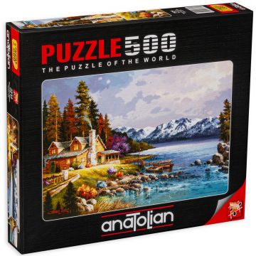 Puzzle Anatolian din 500 de piese - Coliba la munte, James Lee