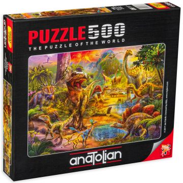 Puzzle Anatolian din 500 de piese - Lumea dinozaurilor, Jan Patrick Krasny