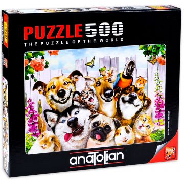 Puzzle Anatolian din 500 de piese - Zoo Selfie, Howard Robinson