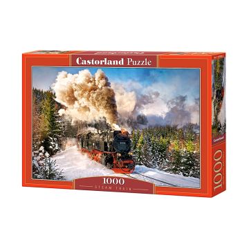 Puzzle Castorland din 1000 de piese - Locomotiva cu abur