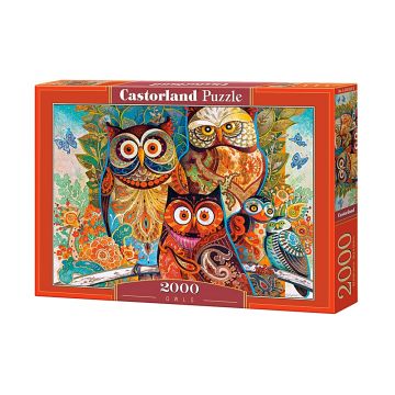 Puzzle Castorland din 2000 de piese - Bufnite