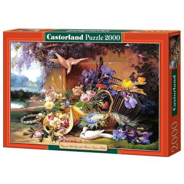 Puzzle Castorland din 2000 de piese - Flori si pasari