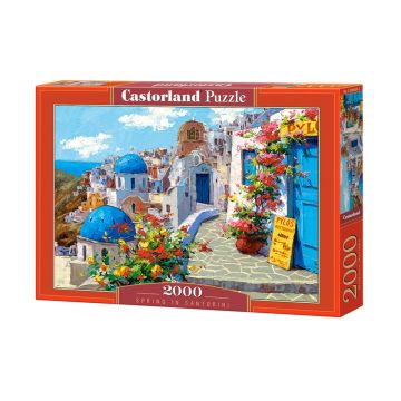 Puzzle Castorland din 2000 de piese - Primavara in Santorini