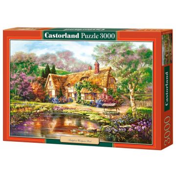Puzzle Castorland din 3000 de piese - Amurg peste lacul din Woodgreen