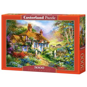 Puzzle Castorland din 3000 de piese - Coliba in padure