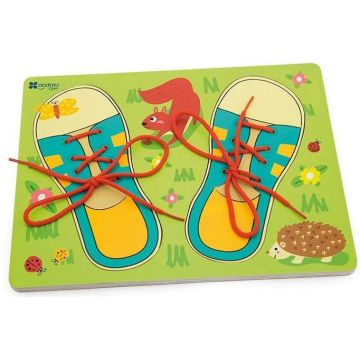 Puzzle din lemn Andreu toys - Pantofi de legat