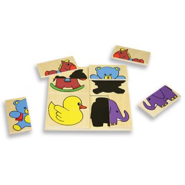 Puzzle din lemn Andreu toys - Umbre amuzante