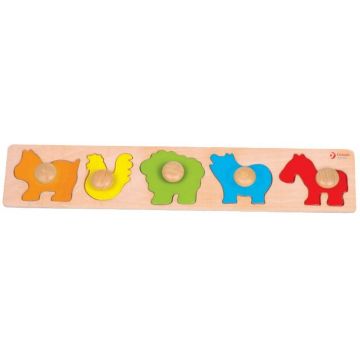 Puzzle din lemn cu manere Classic World - Animale