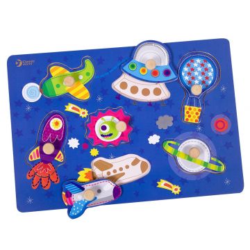 Puzzle din lemn cu manere Classic World - Cosmos