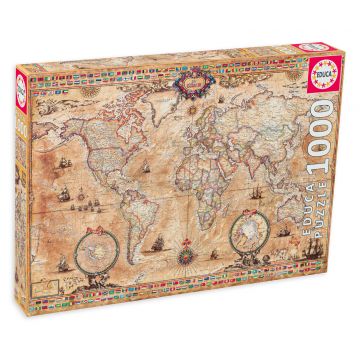 Puzzle Educa din 1000 de piese - Harta antica a lumii
