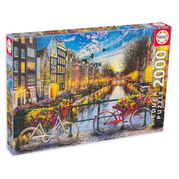 Puzzle Educa din 2000 de piese - Amsterdam cu iubire, David M.