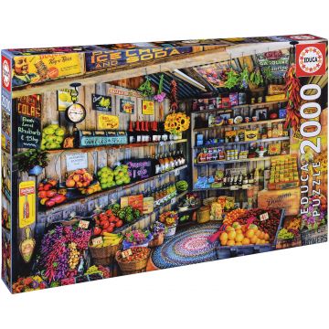 Puzzle Educa din 2000 de piese - Piata fermierilor, Amy Steward